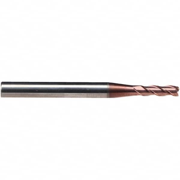 Emuge - 8mm Diam, 24mm LOC, 3 Flute Solid Carbide Roughing & Finishing End Mill - TiAlN Finish, 68mm OAL, 8mm Shank Diam, Cylindrical Shank, 38° Helix, Centercutting, Extra Long Length - Americas Industrial Supply