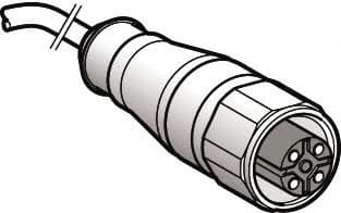 Telemecanique Sensors - 4 Amp, M12 4 Pin Elbowed Female Cordset Sensor and Receptacle - 250 VAC, 300 VDC, 5m Cable Length, IP69K Ingress Rating - Americas Industrial Supply