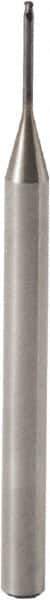 Seco - 0.5mm Diam, 0.38mm LOC, 2 Flute Solid Carbide Ball End Mill - MEGA-T Finish, Single End, 40mm OAL, 3mm Shank Diam, Spiral Flute - Americas Industrial Supply