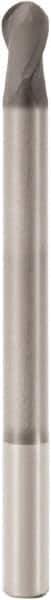 Seco - 4mm Diam, 14mm LOC, 2 Flute Solid Carbide Ball End Mill - Diamond Finish, Single End, 50mm OAL, 4mm Shank Diam, Spiral Flute - Americas Industrial Supply