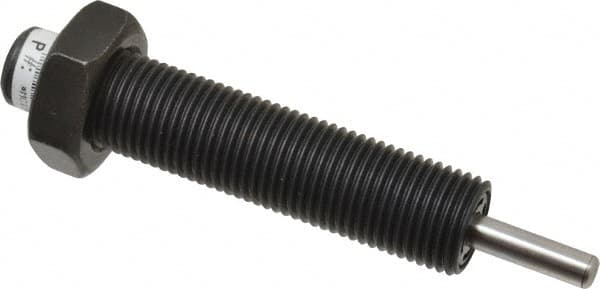 Parker - 9/16-18 Thread, 0.19 Rod Diam, 1/2 Stroke Length, Male Button Shock - 0.66 Shock Outside Diam, 3.41 OAL - Americas Industrial Supply