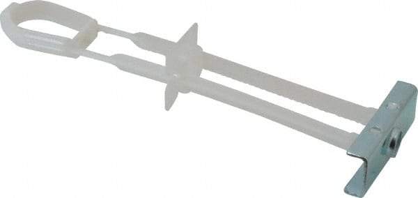 Powers Fasteners - 3/8" Screw, 3/8" Diam, 4" Long, 2-1/2" Thick, Strap Toggle Drywall & Hollow Wall Anchor - 3/4" Drill, Plastic, Grade 5, Use in Drywall - Americas Industrial Supply