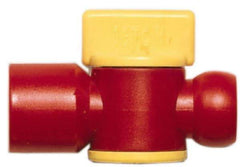 Value Collection - 2 Piece, 3/8" ID Coolant Hose BSPT Valve - Female to Female Connection, POM Body, 3/8 BSPT, Use with Snap Together Hose Systems - Americas Industrial Supply