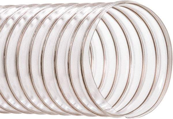 Hi-Tech Duravent - 4-1/2" ID, 50' Long, PVC Blower & Duct Hose - Clear, 6-1/4" Bend Radius, 15 In/Hg, 10 Max psi, -20 to 180°F, Abrasion and Chemical Resistant - Americas Industrial Supply
