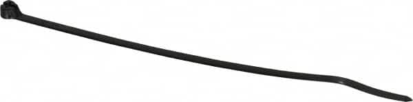 Thomas & Betts - 7.31" Long Black Polypropylene Standard Cable Tie - 30 Lb Tensile Strength, 1.22mm Thick, 1-1/2" Max Bundle Diam - Americas Industrial Supply