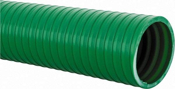 Continental ContiTech - 15 to 150°F, 2" Inside x 2.31" Outside Diam, PVC Liquid Suction & Discharge Hose - Green, 100' Long, 79 psi Working Pressure - Americas Industrial Supply