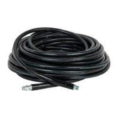 Continental ContiTech - 100' Long, 3/8" Fitting, Swivel Fitting, 0 to 250°F, Synthetic Rubber High Temp & High Pressure Hose - 3/8" Inside x 0.693" Outside Diam, Black, 3,000 psi - Americas Industrial Supply