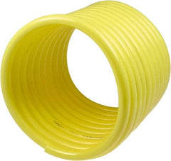 Coilhose Pneumatics - 1/2" ID, 100' Long, Yellow Nylon Coiled & Self Storing Hose - 170 Max psi, No Fittings - Americas Industrial Supply