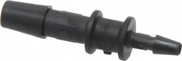 Made in USA - 1/4 x 1/8" Barb, Nylon Single Barbed Tube Reducer - Black - Americas Industrial Supply