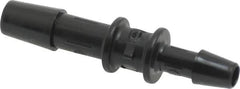Made in USA - 1/4 x 3/16" Barb, Nylon Single Barbed Tube Reducer - Black - Americas Industrial Supply