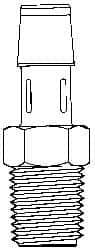 Made in USA - 1/4" Barb, 1/4, Nylon Single Barbed Tube Adapter - Natural, Male - Americas Industrial Supply