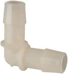 Made in USA - 1/2" Barb, Nylon Single Barbed Tube Elbow - Natural - Americas Industrial Supply