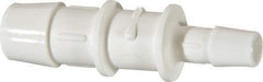 Made in USA - Polypropylene Single Barbed Tube Reducer - White - Americas Industrial Supply