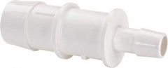 Made in USA - Polypropylene Single Barbed Tube Reducer - White - Americas Industrial Supply