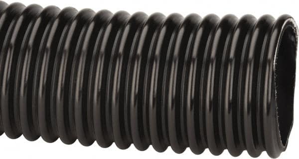 Kuriyama of America - 4" ID x 4.76" OD, 35 Max psi, Full In. Hg, Dry Material Handling & Transfer Hose - Polyurethane, 6" Bend Radius, 100' Coil Length, Black - Americas Industrial Supply