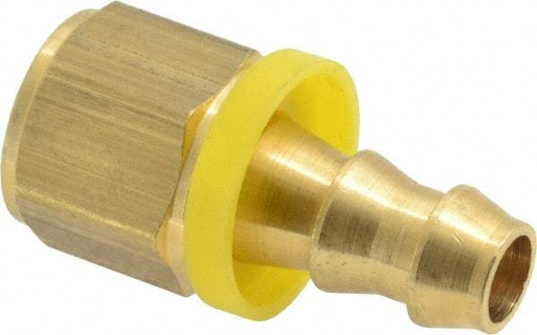 Dixon Valve & Coupling - 3/8" ID 3/8 NPTF Barbed Push On Female Connector - Brass - Americas Industrial Supply