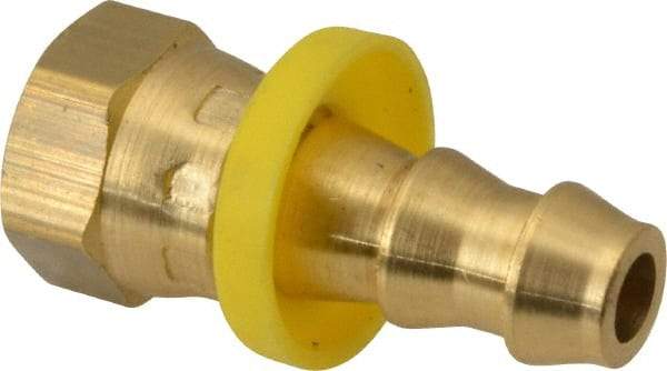 Dixon Valve & Coupling - 3/8" ID 1/4 NPSM Barbed Push On Female Connector - Brass - Americas Industrial Supply