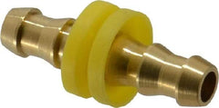 Cerro - 3/8" ID Barbed Push On Splicer - 2.05" Long, Brass - Americas Industrial Supply