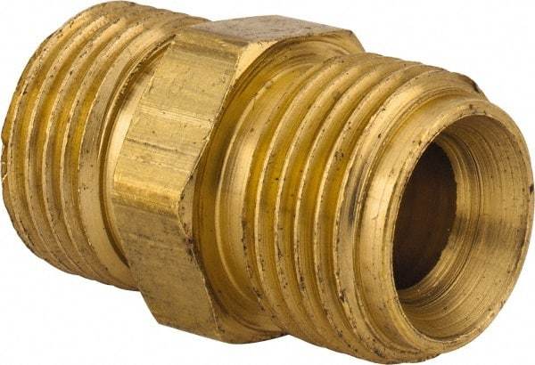 Dixon Valve & Coupling - 3/8 Male Thread, Brass Industrial Pipe Hex Nipple - MNPSM, 1,000 psi - Americas Industrial Supply