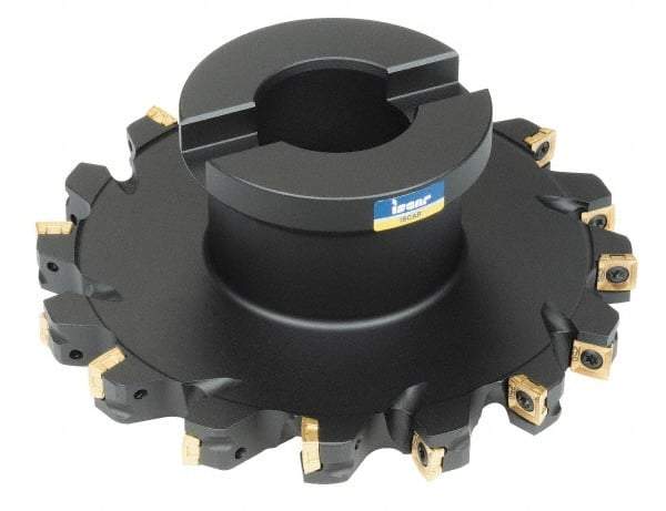 Iscar - Shell Mount A Connection, 0.31" Cutting Width, 0.88" Depth of Cut, 3" Cutter Diam, 3/4" Hole Diam, 6 Tooth Indexable Slotting Cutter - FDN Toolholder, X/QOMT 060204-HQ Insert - Americas Industrial Supply