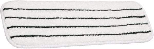 Ability One - 6" Long x 5" Wide Microfiber Dust Mop Pad - Hook & Loop, White, Looped Head - Americas Industrial Supply