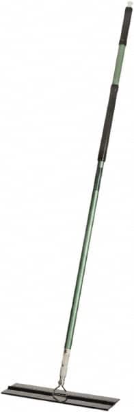 Ability One - 55" Long x 6" Wide Microfiber Dust Flat Mop - Hook & Loop, Green, Looped Head, Launderable - Americas Industrial Supply