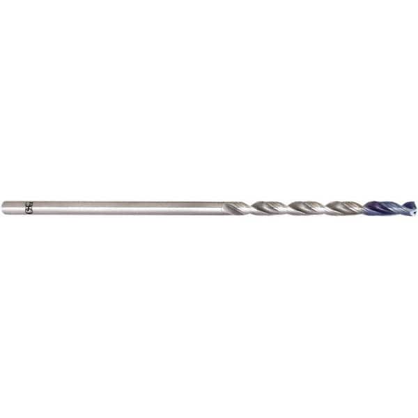 OSG - 21/64" 140° 2-Flute Solid Carbide Extra Length Drill Bit - Exact Industrial Supply