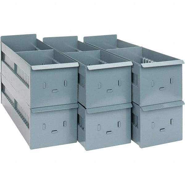 Value Collection - 5-1/2" Wide, 4-19/32 High, Open Shelving Accessory/Component - 19 Gauge Steel, Powder Coat Finish, Use with Bins/Totes - Americas Industrial Supply