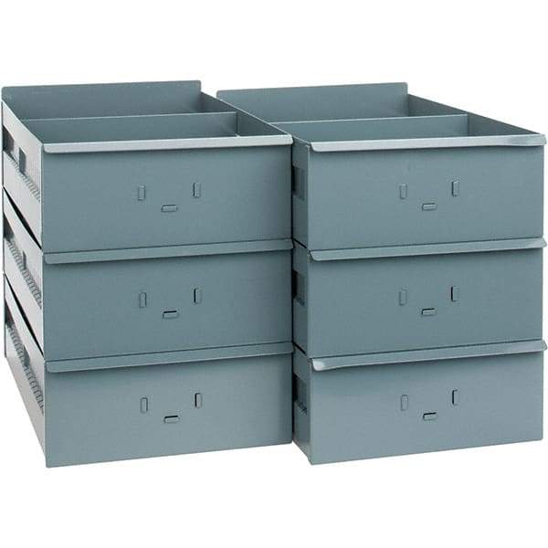 Value Collection - 11.1" Wide, 4-19/32 High, Open Shelving Accessory/Component - 19 Gauge Steel, Powder Coat Finish, Use with Bins/Totes - Americas Industrial Supply