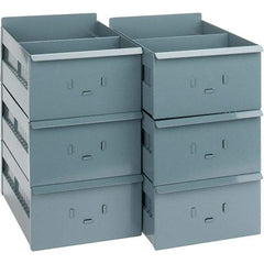 Value Collection - 8.2" Wide, 4-19/32 High, Open Shelving Accessory/Component - 19 Gauge Steel, Powder Coat Finish, Use with Bins/Totes - Americas Industrial Supply