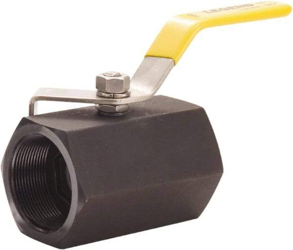 Legend Valve - 1/4" Pipe, Standard Port, Carbon Steel Standard Ball Valve - 1 Piece, FNPT x FNPT Ends, Lever Handle, 2,000 WOG, 150 WSP - Americas Industrial Supply