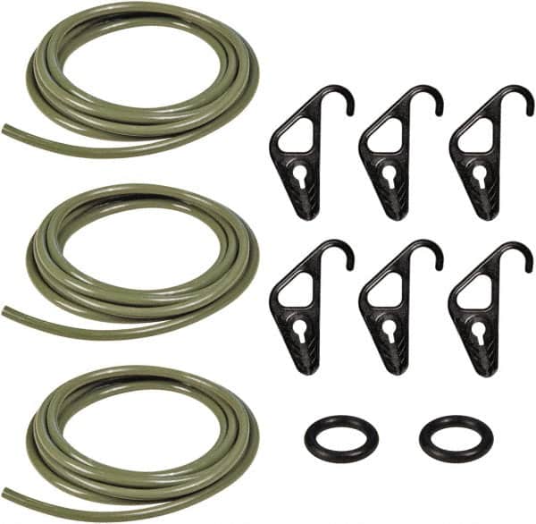 The Better Bungee - 30' Long x 1/4" Diam, Military Green Adjustable Cargo Control Kit - With 6 Hooks - Americas Industrial Supply