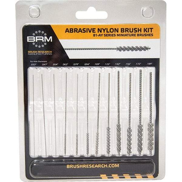 Brush Research Mfg. - 0.032" to 0.189" Bore Diam, 800 Grit, Diamond Flexible Hone - Fine, 3" OAL - Americas Industrial Supply