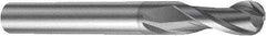 Sandvik Coromant - 2.38mm Diam, 4.76mm LOC, 2 Flute Solid Carbide Ball End Mill - 76.2mm OAL, 6.35mm Shank Diam, Ball Flute - Americas Industrial Supply