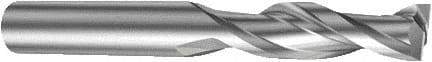 Sandvik Coromant - 2mm, 8mm LOC, 3mm Shank Diam, 38mm OAL, 2 Flute, Solid Carbide Square End Mill - Single End, Uncoated, Spiral Flute, 25° Helix, Right Hand Cut, Right Hand Flute, Series CoroMill Plura - Americas Industrial Supply