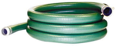 Alliance Hose & Rubber - 15 to 150°F, 4" Inside x 4.43" Outside Diam, PVC Liquid Suction & Discharge Hose - Green, 20' Long, 29 Vacuum Rating, 55 psi Working & 165 psi Brust Pressure - Americas Industrial Supply
