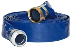 Alliance Hose & Rubber - -10 to 150°F, 4" Inside x 4-1/8" Outside Diam, PVC Liquid Suction & Discharge Hose - Blue, 25' Long, 55 psi Working & 165 psi Brust Pressure - Americas Industrial Supply