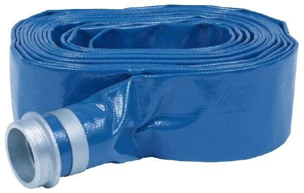 Value Collection - -10 to 150°F, 6" Inside x 6-1/8" Outside Diam, PVC Liquid Suction & Discharge Hose - Blue, 20' Long, 45 psi Working & 135 psi Brust Pressure - Americas Industrial Supply