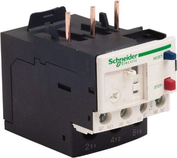 Schneider Electric - 3 Pole, NEMA Size 00-1, 1 to 1.6 Amp, 690 VAC, Thermal NEMA Overload Relay - Trip Class 20, For Use with LC1D09, LC1D12, LC1D18, LC1D25, LC1D32 and LC1D38 - Americas Industrial Supply
