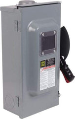 Square D - 60 Amp, 600 V, 3 Pole Nonfused Safety Switch - NEMA 3R, 1 & 3 Phase, 30 hp at 600 VAC (Single Phase), 60 hp at 60 VAC (Triple Phase), 3PST Contact Form - Americas Industrial Supply