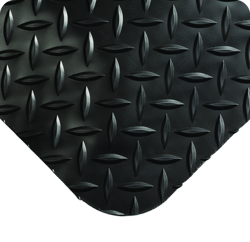 Diamond-Plate Select 3' x 5' Black Work Mat - Americas Industrial Supply