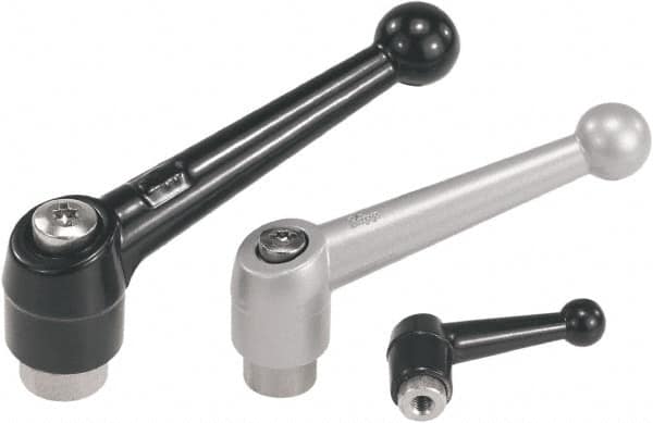 KIPP - 5/16-18, Zinc Threaded Hole Adjustable Clamping Handle - 90mm OAL, 61.5mm High - Americas Industrial Supply