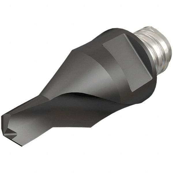 Iscar - MM ECS Grade IC908 Carbide Center Drill Milling Tip Insert - TiAlN/TiN Finish, 1 Flute, 6.41mm Cutting Diam, 8.6mm Depth of Cut, 25.5mm Extension - Americas Industrial Supply