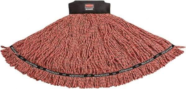 Rubbermaid - 2-1/2" Black Head Band, Large Microfiber Loop End Mop Head - 4 Ply, Clamp Jaw & Side Loading Connection - Americas Industrial Supply