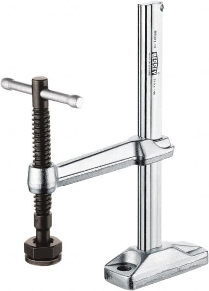 Bessey - 2,650 Lb Holding Capacity, 8-1/4" Max Opening Capacity, 2,650 Lb Clamping Pressure, Manual Hold Down Clamp - 7-1/2" Arm Length, 10" Clamp Length, 1-57/64" Clamp Width, 12-5/8" Clamp Height, Mounting Holes, Steel - Americas Industrial Supply