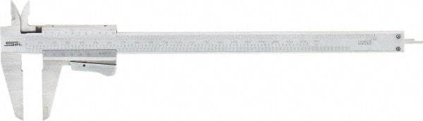 SPI - 0 to 200mm Stainless Steel Vernier Caliper - 0.02mm Graduation, 1.97" Jaw Depth, 0.0015" Accuracy, Includes NIST Traceability Certificate - Americas Industrial Supply