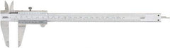 SPI - 0 to 200mm Stainless Steel Vernier Caliper - 0.02mm Graduation, 1.97" Jaw Depth, 0.0015" Accuracy, Includes NIST Traceability Certificate - Americas Industrial Supply