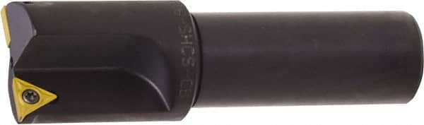 Kyocera - 0.422 Inch Diameter, Interchangeable Pilot, Weldon Flat 3/4 Inch Shank Diameter, 1 Insert, Indexable Counterbore - 2.9 Inch Overall Length, TCMT 18151 Insert - Americas Industrial Supply