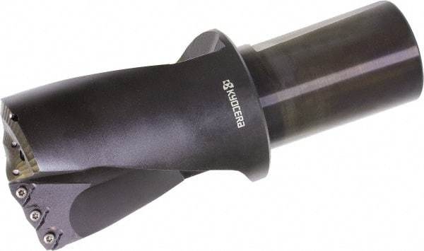 Kyocera - 4" Max Drill Depth, 4" Diam, Indexable Insert Drill - 6 Inserts, 2" Shank Diam, Whistle Notch Shank - Americas Industrial Supply