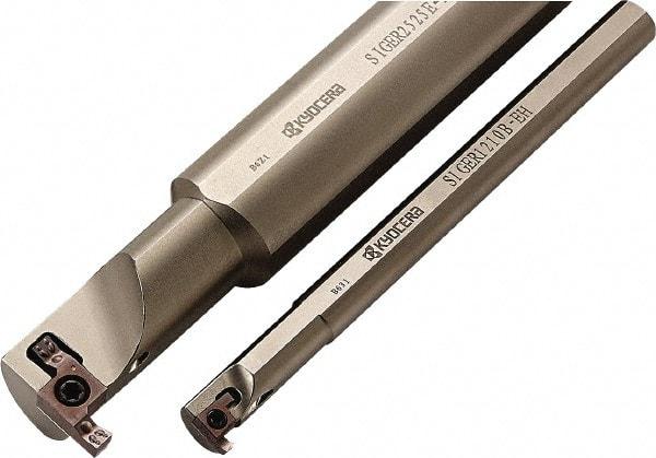 Kyocera - Sige, Internal, Left Hand, 4.5mm Max Depth of Cut, 0.039 to 0.197" Groove Width, Indexable Grooving Tool Holder - Multiple Insert Compatibility, 19mm Shank Width, 180mm OAL, Through Coolant - Americas Industrial Supply